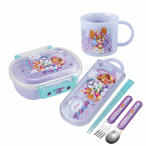 パウパトロール ユニコーン お弁当箱 中子付 360ml トリオ コップセット