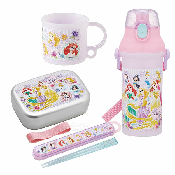 Other - ディズニー プリンセス 26 お買得4点セット アルミお弁当箱 370ml 箸＆箸箱 コップ プラ水筒