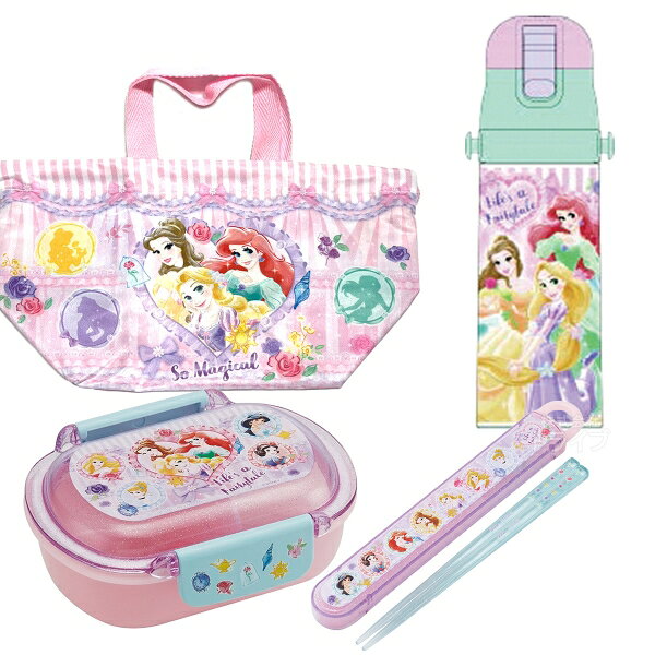 Other - ディズニー プリンセス 26 お買得4点セット 洗いやすいお弁当箱 360ml 箸＆箸箱 巾着 水筒