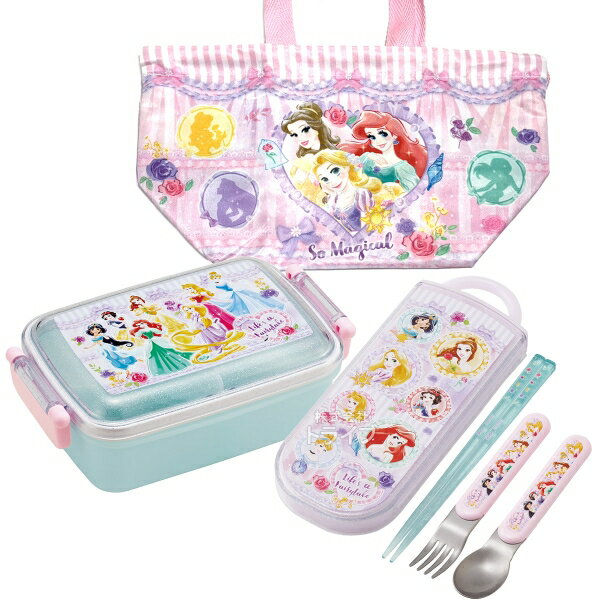 樂天商城 - ディズニー プリンセス 26 角型お弁当箱 450ml トリオ 巾着セット