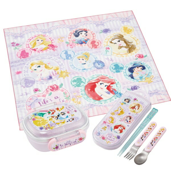 Lunch Boxes - 【5月中旬入荷予定】ディズニー プリンセス 26 お弁当箱 中子付 270ml トリオ ランチクロスセット