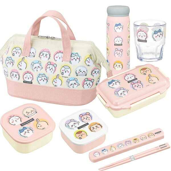 ちいかわ 26 ピンク お買得6点セット 4点ロックお弁当箱 500ml コンビ