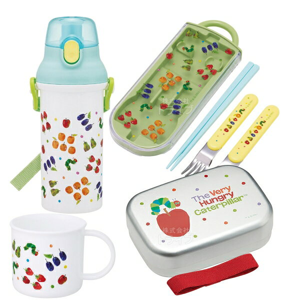 Lunch Boxes - はらぺこあおむし お買得4点セット アルミお弁当箱 370ml トリオ コップ プラ水筒
