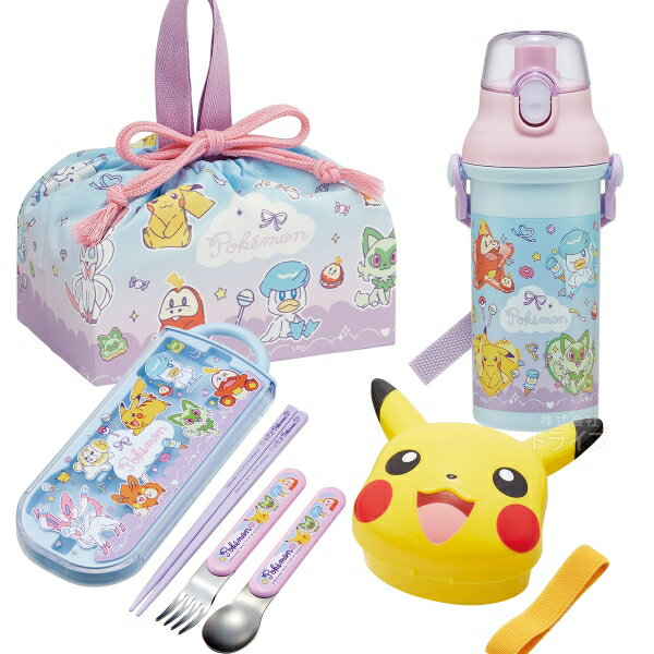 Rakuten - ポケモン ファンシータイム お買得4点セット ダイカットランチボックス トリオ 巾着 プラ水筒 LBD3
