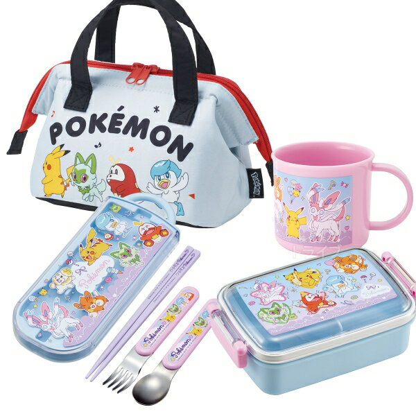 Rakuten - ポケモン ファンシータイム お買得4点セット 角型お弁当箱 450ml トリオ コップ ランチバッグSセット