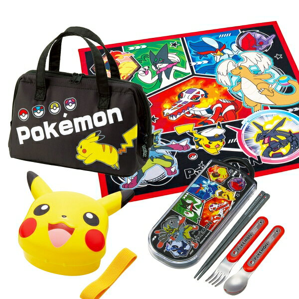 Rakuten - ポケモン 26 お買得 4点セット ダイカットランチボックス トリオ ランチクロス ランチバッグ セット LBD3