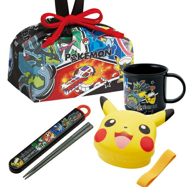 Rakuten - ポケモン 26 お買得4点セット ダイカットランチボックス 箸＆箸箱 コップ 巾着セット LBD3