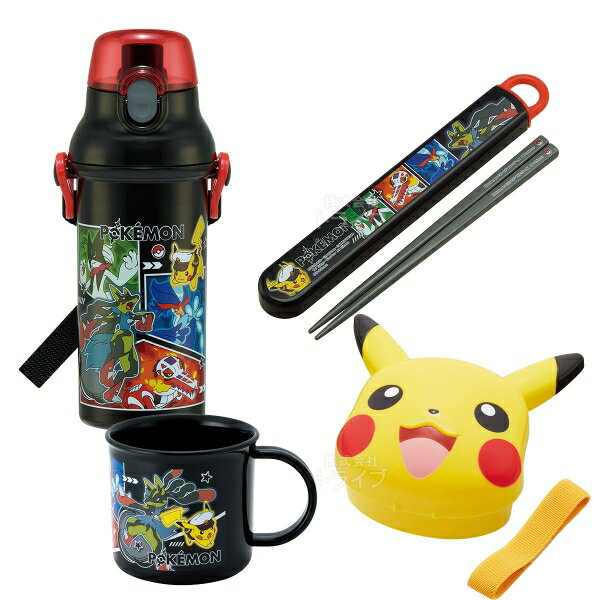ポケモン 26 お買得4点セット ダイカットランチボックス 箸＆箸箱 コップ プラ水筒 LBD3