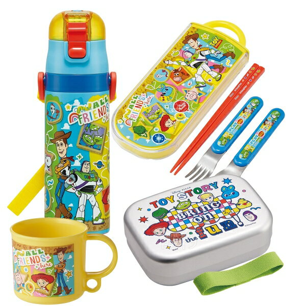 Plastic - トイストーリー 26 お買得4点セット アルミお弁当箱 370ml トリオ コップ 水筒