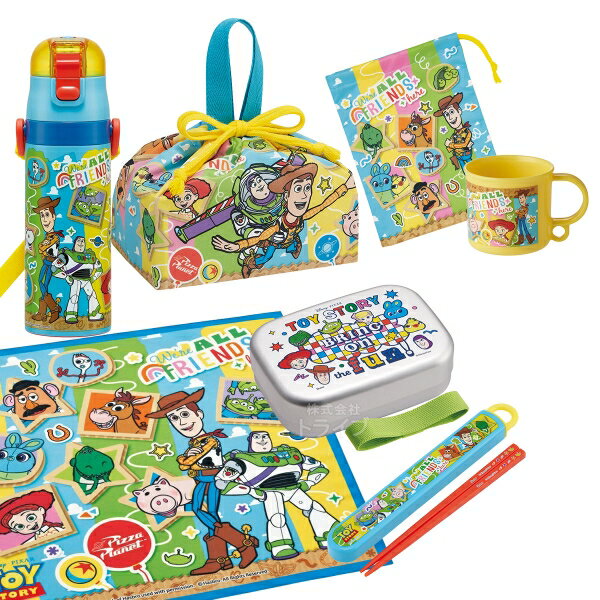Lunch Boxes - トイストーリー 26 お買得7点セット アルミお弁当箱 370ml 箸＆箸箱 コップ コップ袋 水筒 巾着 ランチクロス
