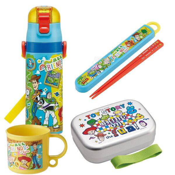 Rakuten - トイストーリー 26 お買得4点セット アルミお弁当箱 370ml 箸＆箸箱 コップ 水筒