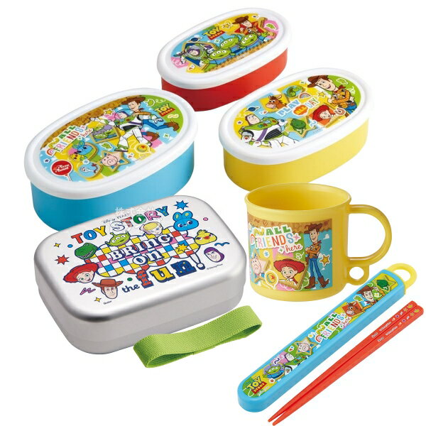 Aluminum - トイストーリー 26 お買得4点セット アルミお弁当箱 370ml 箸＆箸箱 コップ シール容器3個入セット