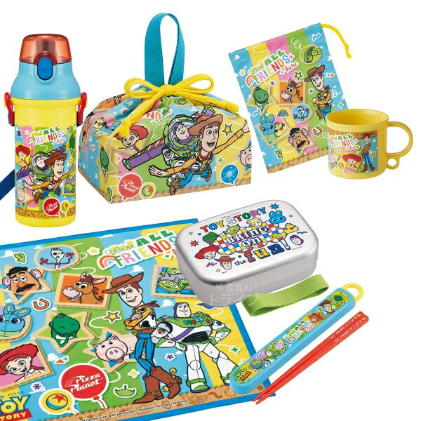 Rakuten - トイストーリー 26 お買得7点セット アルミお弁当箱 370ml 箸＆箸箱 コップ コップ袋 プラ水筒 巾着 ランチクロス