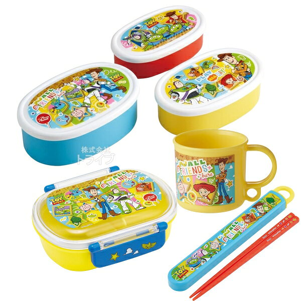 Rakuten - トイストーリー 26 お買得4点セット お弁当箱 中子付 360ml 箸＆箸箱 コップ シール容器3個入セット