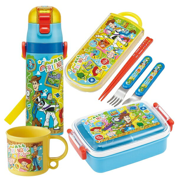 Rakuten - トイストーリー 26 お買得4点セット 角型お弁当箱 450ml トリオ コップ 水筒