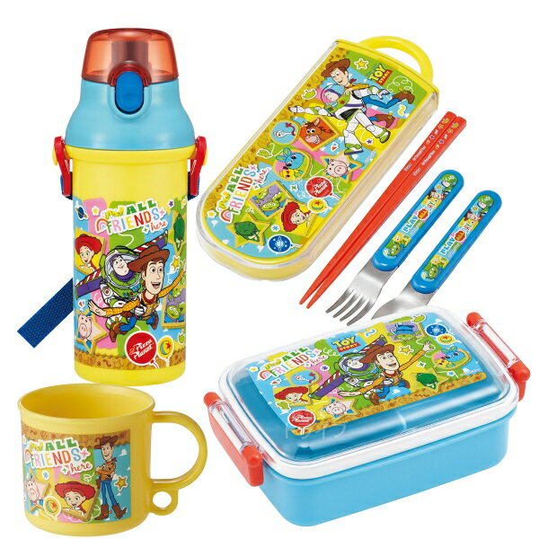 Rakuten - トイストーリー 26 お買得4点セット 角型お弁当箱 450ml トリオ コップ プラ水筒