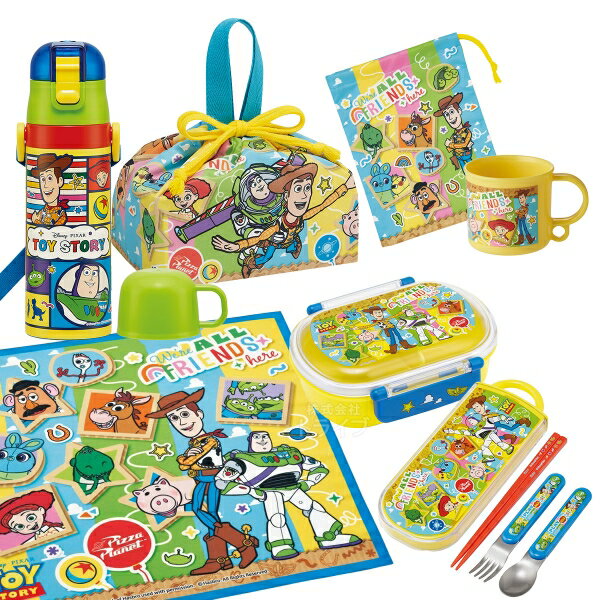 Lunch Boxes - トイストーリー 26 お買得7点セット お弁当箱 中子付 360ml トリオ コップ コップ袋 2WAY水筒 巾着 ランチクロス