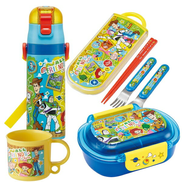 Lunch Boxes - トイストーリー 26 お買得4点セット 洗いやすいお弁当箱 360ml トリオ コップ 水筒