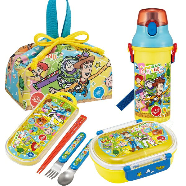 Plastic - トイストーリー 26 お買得4点セット お弁当箱 中子付 360ml トリオ 巾着 プラ水筒