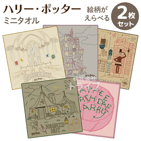 ハリーポッター 絵柄が選べる ミニ タオル お買得2枚セット ネコポス対応品のサムネイル