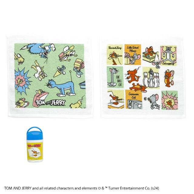 ケース付き ハンドタオル 2絵柄組 トムとジェリー ビリビリキャラクターズ 899818