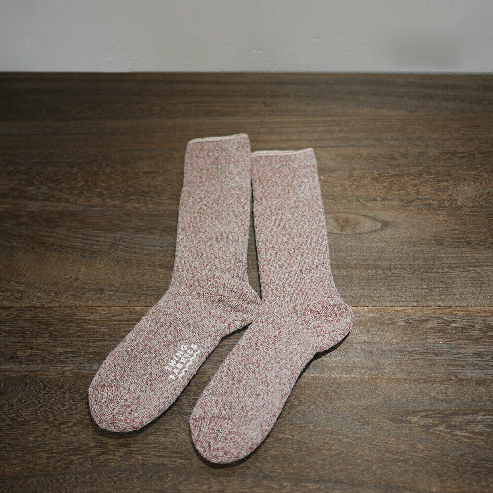 tHING FABRICS シングファブリックス CASHMERE PILE SOX カシミアパイルソックス WHT/WINE ホワイト/ワイン 靴下 日本で一台 TF0003