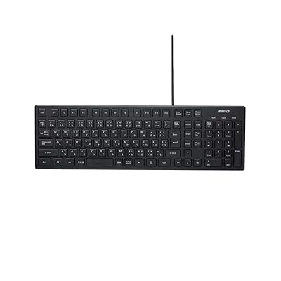 BUFFALO USB接続 有線スタイリッシュキーボード ブラック BSKBU15BK