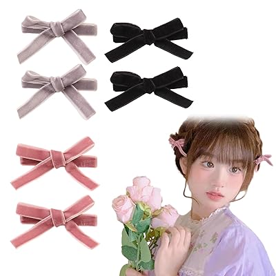 ヘアクリップ ヘアピン【3色 6個セット】蝶結び リボン 髪留め かわいい 髪飾り おしゃれ ヘ