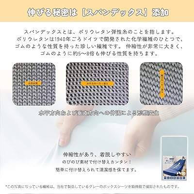 【超ソフト・弾力UP】ボックスシーツ ダブル~クイーン兼用 のびのび ぴったり ベッドシーツ [3]
