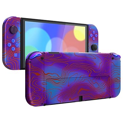 本体ではない- switch oledに対応用パターン柄バックプレート&PCスイッチ 背面スタンド、switch