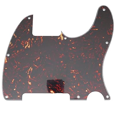 8穴 Esquire エスクワイヤー型ピックガード Fender American/Mexican Standard Esquire Teleエレキギター用、4P鼈甲柄