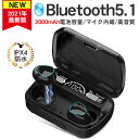 【4/26限定！抽選で100％ポイント還元 】【2024新設計 Bluetooth5.1技術 蓋を開けたら接続】イヤホン ワイヤレスイヤホン ブルートゥース ぶるーとぅーすイヤホンマイク付き 通話用 快適な装着感