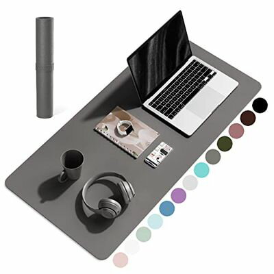 YSAGi デスクマット マウス対応 レザー デスクマット 大型マウスパッド 裏面はスエード 滑り止め 厚さ2mm 防水 防油 断熱 お手入れ簡単 オフィス 自...