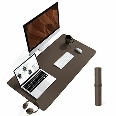YSAGi デスクマット マウス対応 レザー デスクマット 大型マウスパッド 裏面はスエード 滑り止め 厚さ2mm 防水 防油 断熱 お手入れ簡単 オフィス 自...