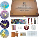 Kandar シーリングスタンプ シーリングワックス セット 【48色豪華セット】 ヘッド 蝋封 ワックス大量 手紙 招待状 祝福 告白 祝い 手紙 装飾 DIY (48色ワックスビーズ+スプーン+カラーペン+キャンドル+ワックス炉+スタンプ+透明ワックス+ゴールドワックス) 取扱説明書付