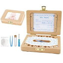 サムコス 乳歯ケース 木製 乳歯入れ 写真入れ 日本語版 子供 歯 保管 収納 記念な乳歯 ベビーメモリアルグッズ 男の子/女の子 (男の子/女の子)