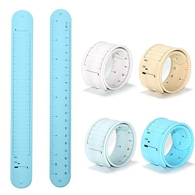Dekori メモ帳 リストバンド メモ ウェアラブルメモ 4色 4個入り 腕に巻きつけるメモ 定規付き身につけるメモ バンドタイプ 20Cm 直線定規 手首 メモ シリコンメモ 手首に巻くメモ 伝言メモ 腕バンドメモ To Do List ノート 腕帳 腕に身に着ける 文具 メモ帳 バンドタイのサムネイル