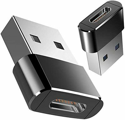 USB Type C to USB オス 変換アダプタ 超小型 データ転送及び充電対応 USB C to USB A 変換アダプタ usb type c 変換 スマホ パソコン等対応 2個