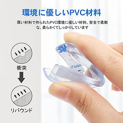 Anboli コーナー ガード 透明 コーナークッション テーブルガード テーブル 角 保護 テーブル角カバー 12個セット 柔かいPVC 赤ちゃん 子供 ケガ防止 保育園 家具の角を保護 机の角 カバー L字型 3M両面テープ付き Anboli (L型)