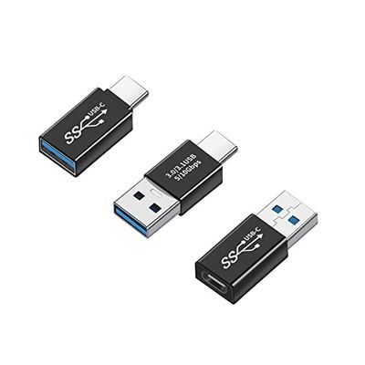 YFFSFDC Type C USB変換アダプター【3個セット】USB-C オス to USB-A オス+Type C (メス) to USB 3.0 (オス)+Type C to USB A 3.0 メス 変換アダプタ 携帯電話充電およびWindows、Mac、AndroidPC/ラップトップ用の高速データ転送アプリケーション/タブレット/携帯電話OT