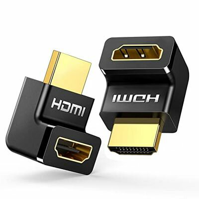 UGREEN HDMI L型変換アダプタ 270度変換（2個セット）HDMIオスtoメスアダプタ HDMI延長アダプタ 18Gbpsハイスピード 金メッキコネクタ 4K/60Hz 3D対応