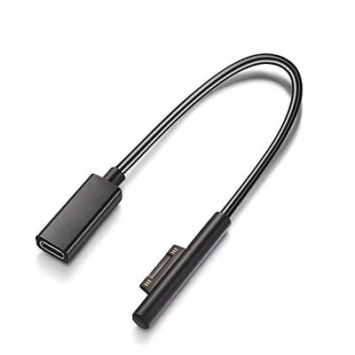 Sisyphy Surface to Type C PD 急速充電ケーブル 0.2m、45w15v以上のPDアダプター必要 両端 USB-C ケーブル必要、Microsoft Surface Pro7/6/5/4/3 Go3/2/1、Surface Laptop1/2/3/4、Surface Book 対応