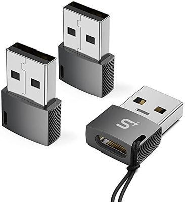 usb 変換アダプター type c 3パック タイプcメス からUSBオス 変換コネクタ usb2.0 データ転送 5V高速充電 app-le Magsate充電器/iPhone 15/MacBook Pro/iPad Pro 2022/Airpods 3/xperia 1/Galaxy S23/Surfaceなどに対応