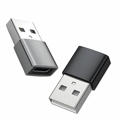 USB 変換アダプタ 【2023新登場 2個セット】 タイプc usb 変換 OTG対応 Type C (メス) to USB 2.0 (オス) 変換アダプタ 480Mbps高速データ転送 小型 充電対応 MacBook/iPad Pro/Sony Xperia/パソコン/タブレットなど対応 変換コネクタ ブラックとグレー