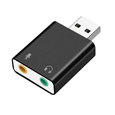 USB I[fBIϊA_v^[ Ot TEhJ[h USB 3.5mm ~j WbN wbhzE}CN[q PS4/MacBook/Mac Mini/iMac/Windows PCȂǑΉ hCo[sv