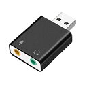 USB オーディオ変換アダプター 外付け サウンドカード USB 3.5mm ミニ ジャック ヘッドホン・マイク端子 PS4/MacBook/Mac Mini/...