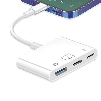 i-Phone usb type c変換アダプタ TRAOO【2024MFi認証】usb OTG カメラアダプタ 3in1 変換アダプタ USBカメラアダプタ タイプCヘッドセットアダプタ多機能 双方向 データ転送 音楽/写真/音声ファイル/ビデオ転送 急速充電 双方向データ転送 同時 Phone/Pad対応 マウス/キ