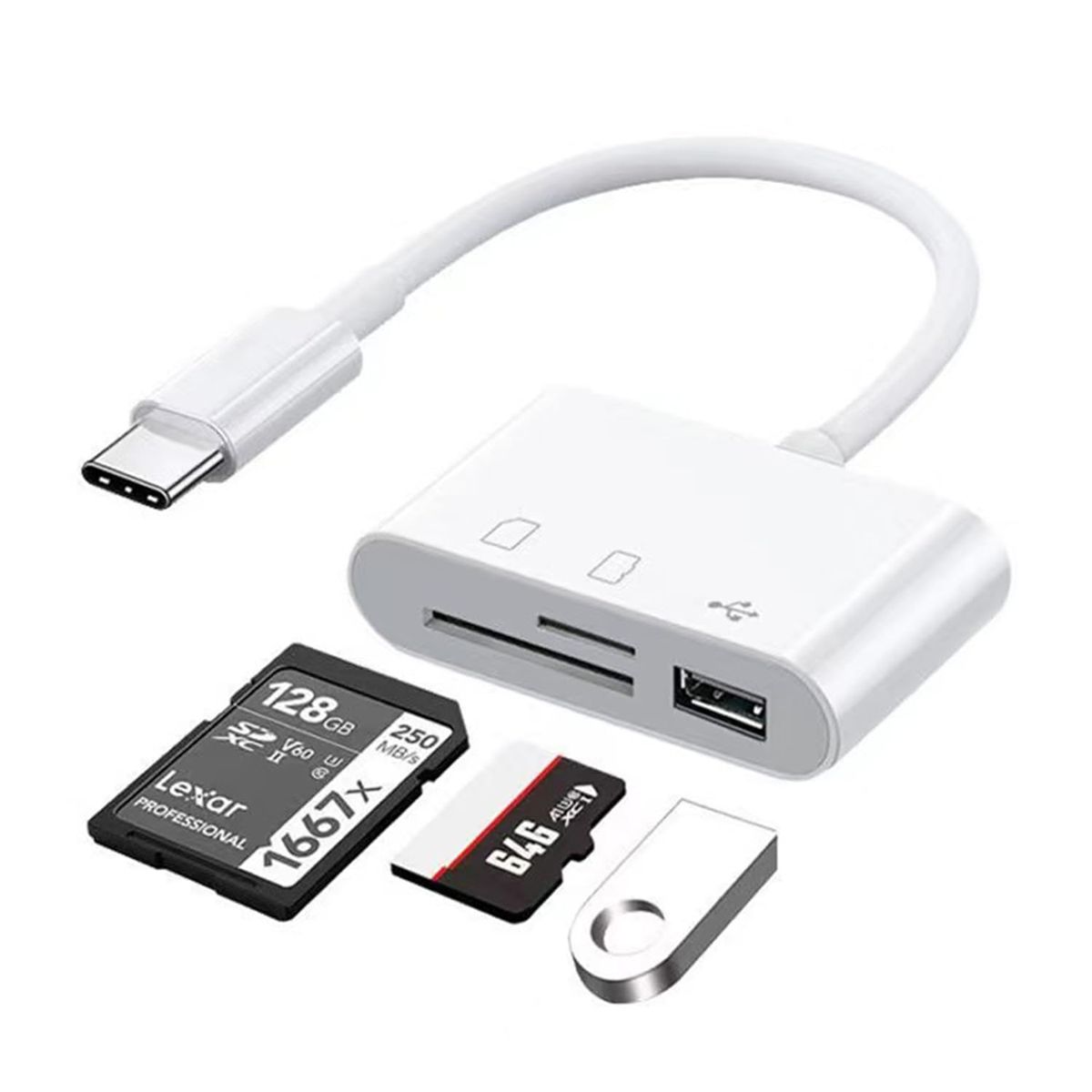 type-c J[h[_[ 3in1 J[_[ SD J[h[_[ SD/TFJ[h[_[ USB 3.0 OTG@\ ʐ^/rfI/f[^ o] i-Phone 15/i-Pad Pro/MacBook/Chromebook/AndroidX}zȂ USB C|[gڋ@ɑΉ