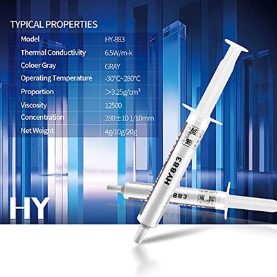 HY-883-10g Ǯ��Ƴ���ꥹ: 6.5W / mk cpu ���ꥹ ���ꥹ �����ȥ��ꥳ�󥰥ꥹ ����С����ꥹ ��� ��ѥ��ꥹ ��� pc gpu ps4 ps3