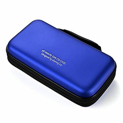 LIOVODE 96枚収納 CDケースポータブルEVA blu-ray ディスク収納ケース 大容量 DVD/VCD 収納 (96枚, ブ..